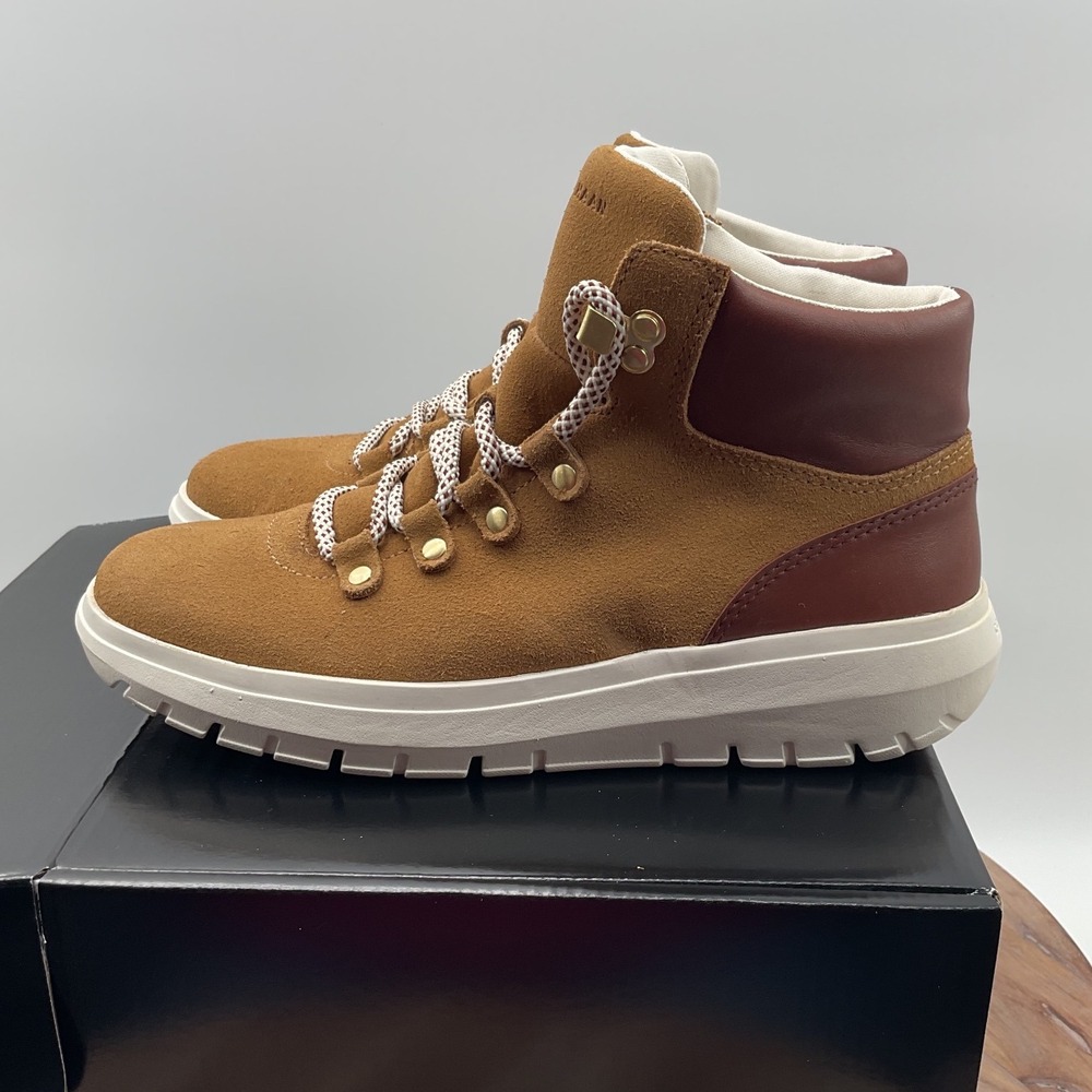 Cole Haan Zerogrand Explorer Hiker Boots Tan Suede W35142 Womens 7B